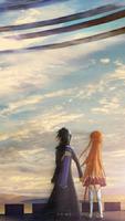 Kirito and Asuna Wallpaper Affiche