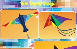 Kite Flying Design Affiche
