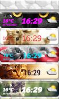 Kociak Zegar Widget Pogody screenshot 1