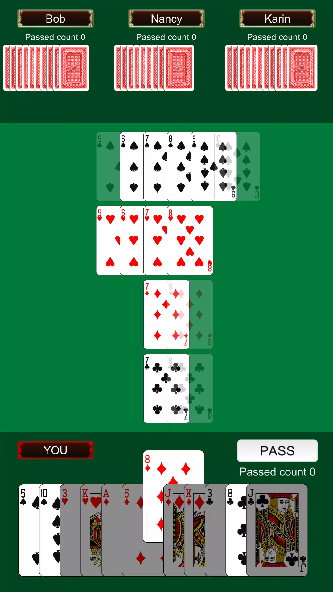 Fan Tan(Cards Game)
