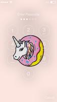 Cute Magical Unicorn With Rainbow Horn Lock Screen capture d'écran 2