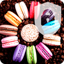 Black Coffee and Sweet Tasty Macarons Lock Screen APK