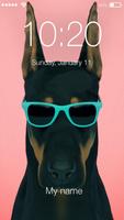 Doberman Pinscher Dog Puppy App Lock Affiche