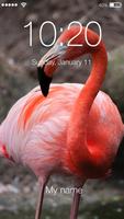 Exotic Tropical Bird  Pink Flamingo Lock Screen capture d'écran 2