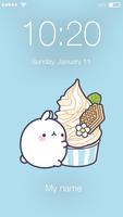 Kawaii Little Cute Funny Rabbit Bunny App Lock Plakat