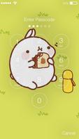 Kawaii Little Cute Funny Rabbit Bunny App Lock imagem de tela 1
