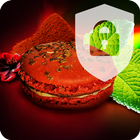 Sweet Colourful Macaron Delicacy Cakes App Lock icono