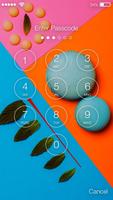 Sweet Colourful Macaron Delicacy Cakes App Lock captura de pantalla 1