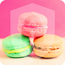 Sweet French Macaron Cake App Lock aplikacja