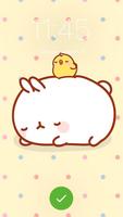 Cute Bunny Wallpaper Kawaii Molang App Lock постер