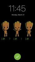 Little Groot Lovely  Baby Art Theme App Lock Affiche