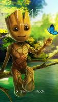 Little Groot Lovely  Baby Art Theme App Lock capture d'écran 1