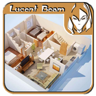3D Modular Home Floor Plan icône