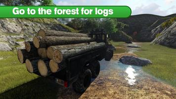 Lumberjack Logging Truck पोस्टर