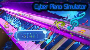 Neon piano simulator Plakat