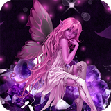 Pink Fairy HD Live Wallpaper icône