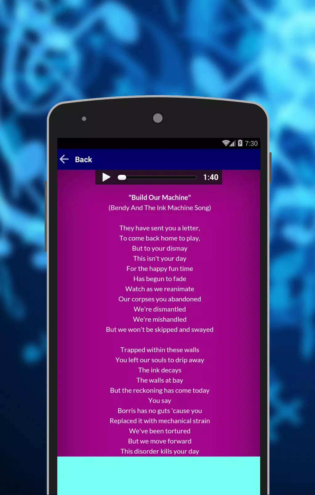 About: Bendy Ink Machine Songs & Lyrics (Google Play version