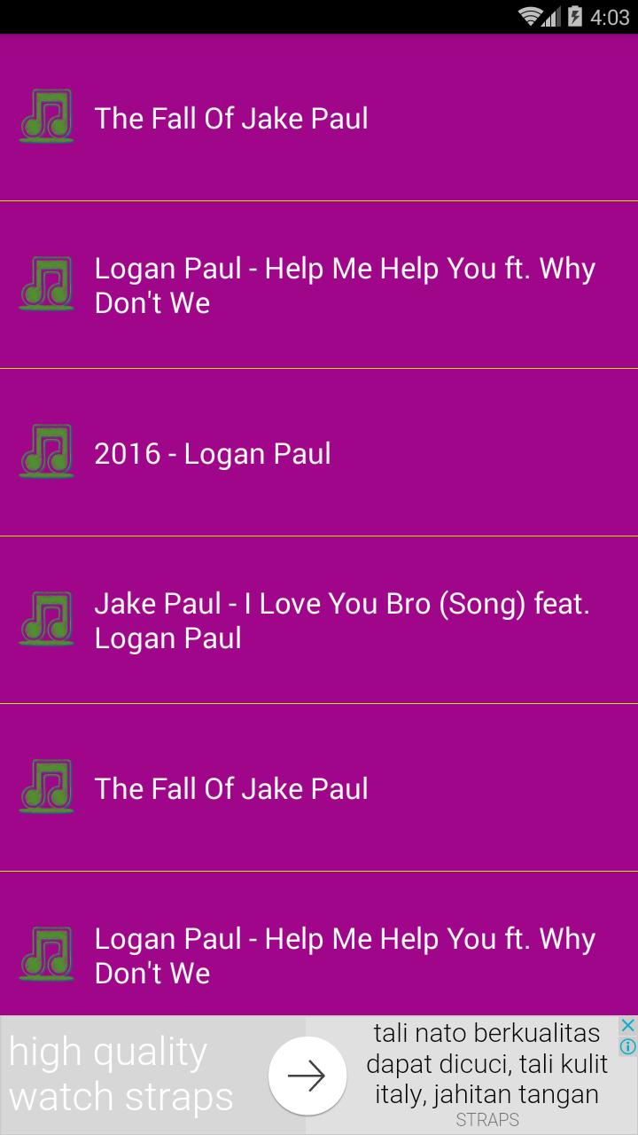 Logan Paul The Fall Of Jake Paul Songs Lyrics For Android Apk Download - roblox help me help you song