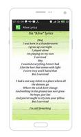 Sia - Alive Lyrics capture d'écran 1