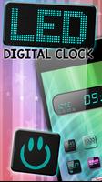 LED Uhr Widget Plakat