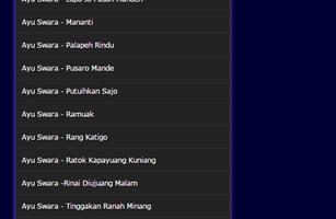 برنامه‌نما Lagu Minang Ayu Swara MP3 عکس از صفحه