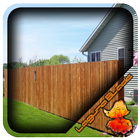 Temporary Wood Fence Design ไอคอน