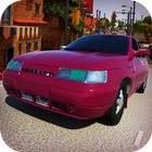 Lilac Lada Sedan Racing 3D icon