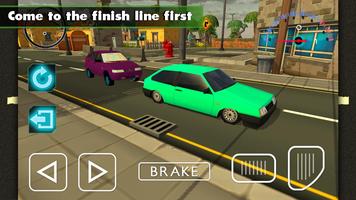 Lilac Lada Sedan Racing 3D screenshot 2