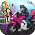 Ladybug Vs Princess Power Racing Game ไอคอน