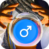 Hombre bola de cristal icono