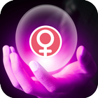 Women Crystal ball fortune teller - clairvoyance-icoon