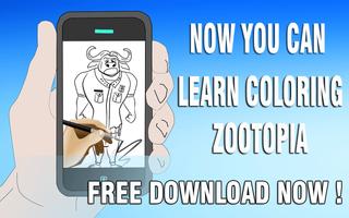 Learn Coloring Zootopia Affiche