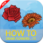 how to draw flowers icône