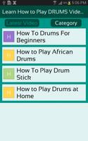 1 Schermata Learn How to Play DRUMS Videos (Drum Set Playing)