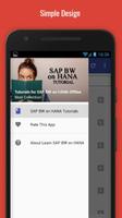 Tutorials for SAP BW on HANA Offline Plakat