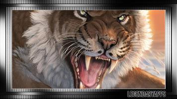 Saber Tooth Tiger Wallpaper capture d'écran 1