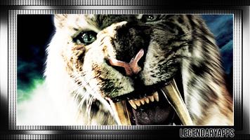 Saber Tooth Tiger Wallpaper capture d'écran 2