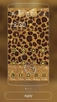 Gold cheetah Theme gold bow Affiche
