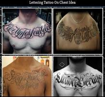 Lettering Tattoo On Chest Idea โปสเตอร์