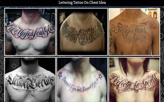 Lettering Tattoo On Chest Idea capture d'écran 2