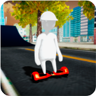 Flat Human Fall on Hoverboard آئیکن