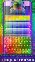 Farbe Themen Tastatur Emojis Plakat