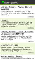 Library Jobs UK Affiche