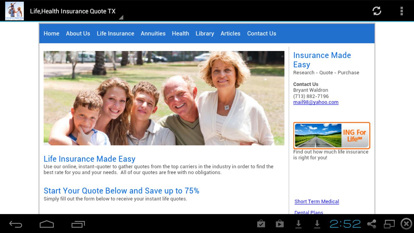 LifeHealth Insurance Quote TX For Android APK Download Extraordinary Life Insurance Quotes Texas LifeHealth Insurance Quote TX For Android APK Download Extraordinary Life Insurance Quotes Texas