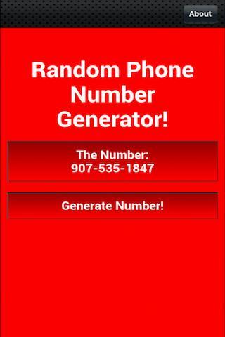 Random Phone Number Generator screenshot 1