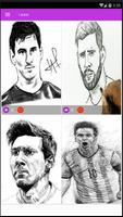 Lionel Messi Line Art Hd Wallpapers Affiche