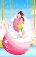 Romantic Love Wallpaper 3D Poster