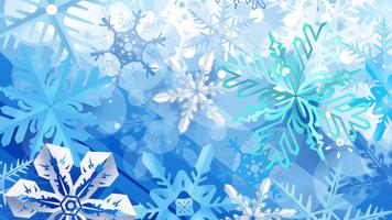 Blue snowflakes. Wallpaper screenshot 1