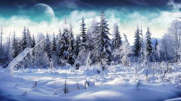 Winter forest. Live wallpaper স্ক্রিনশট 1
