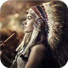 Native American Gir. Wallpaper أيقونة